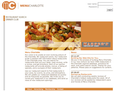 menu charlotte website